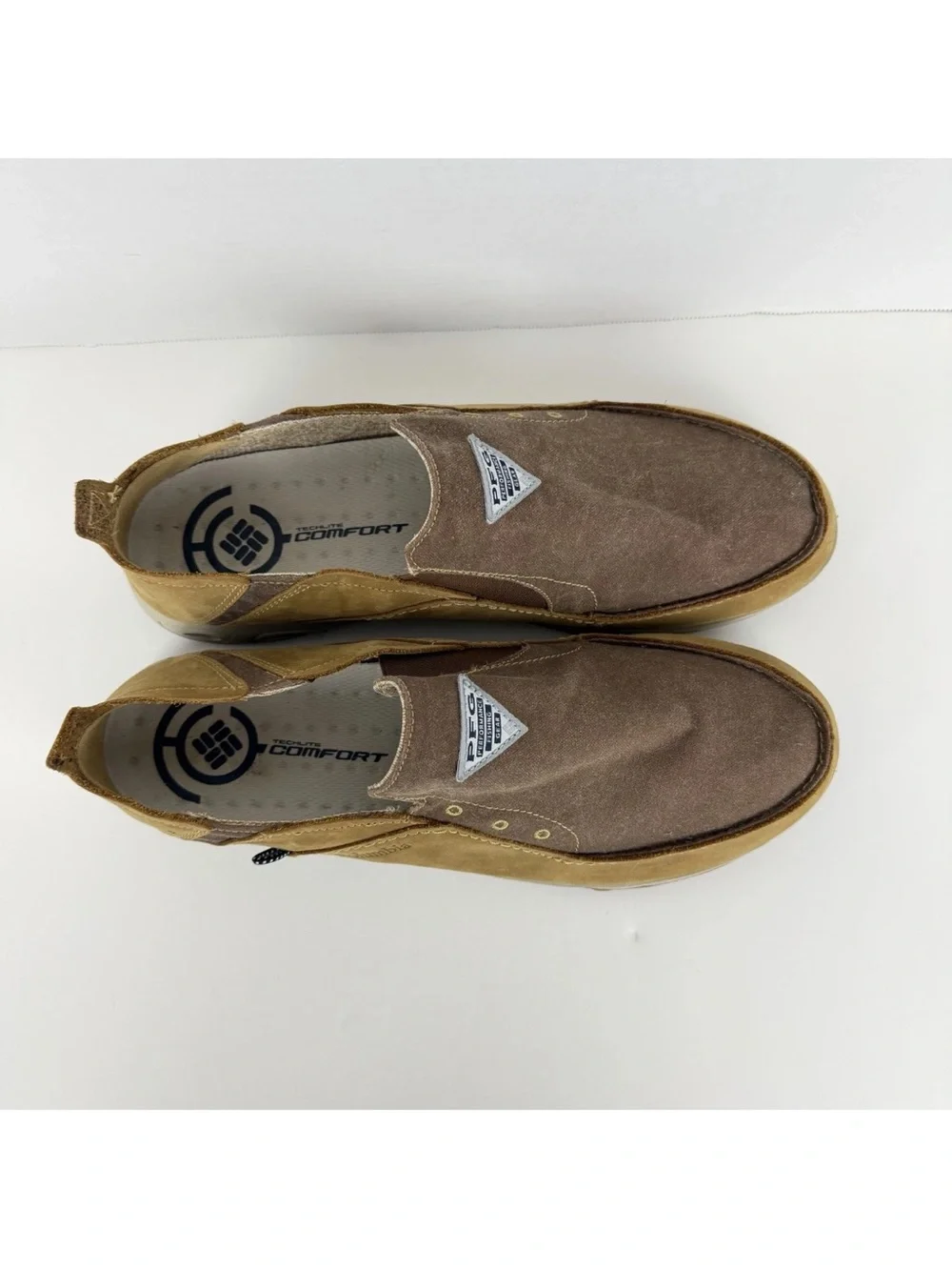 Columbia Men’s Super Bahama Vent PFG Boat Shoes Elk/Curry Brown Size 13
